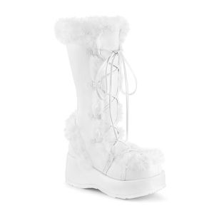 Demonia cubby-311 white platform boots